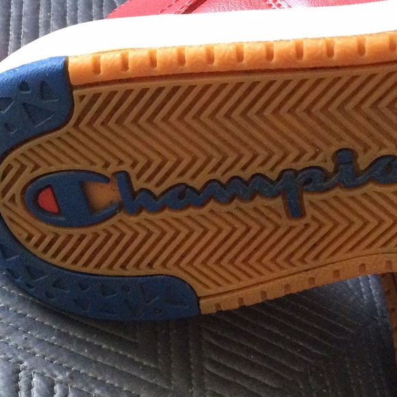 Champion 6 red leather sneakers for kids - Picture 13 of 16